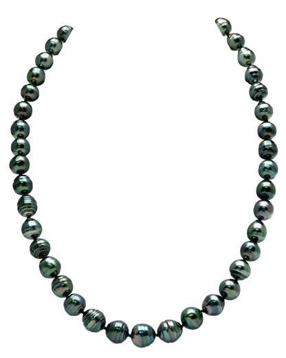 8-10mm Dark Tahitian South Sea Circle - Baroque Pearl Necklace