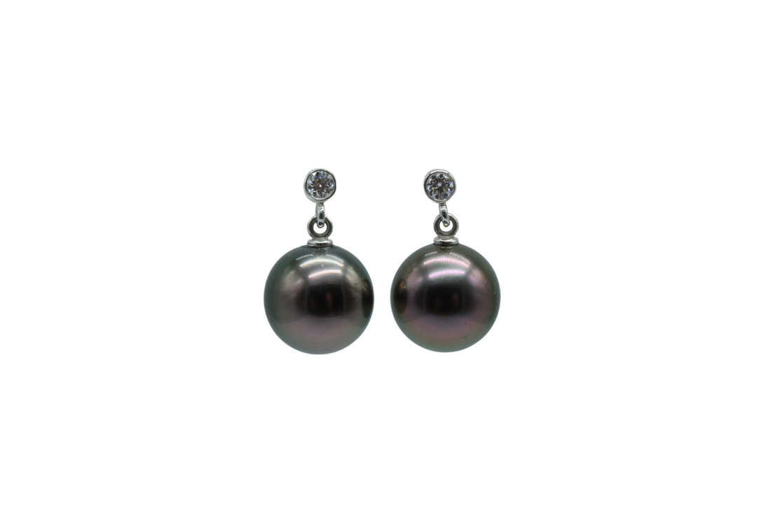 Halo Earrings on Sterling Silver with Moissanite