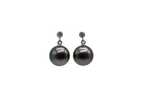 Halo Earrings on Sterling Silver with Moissanite