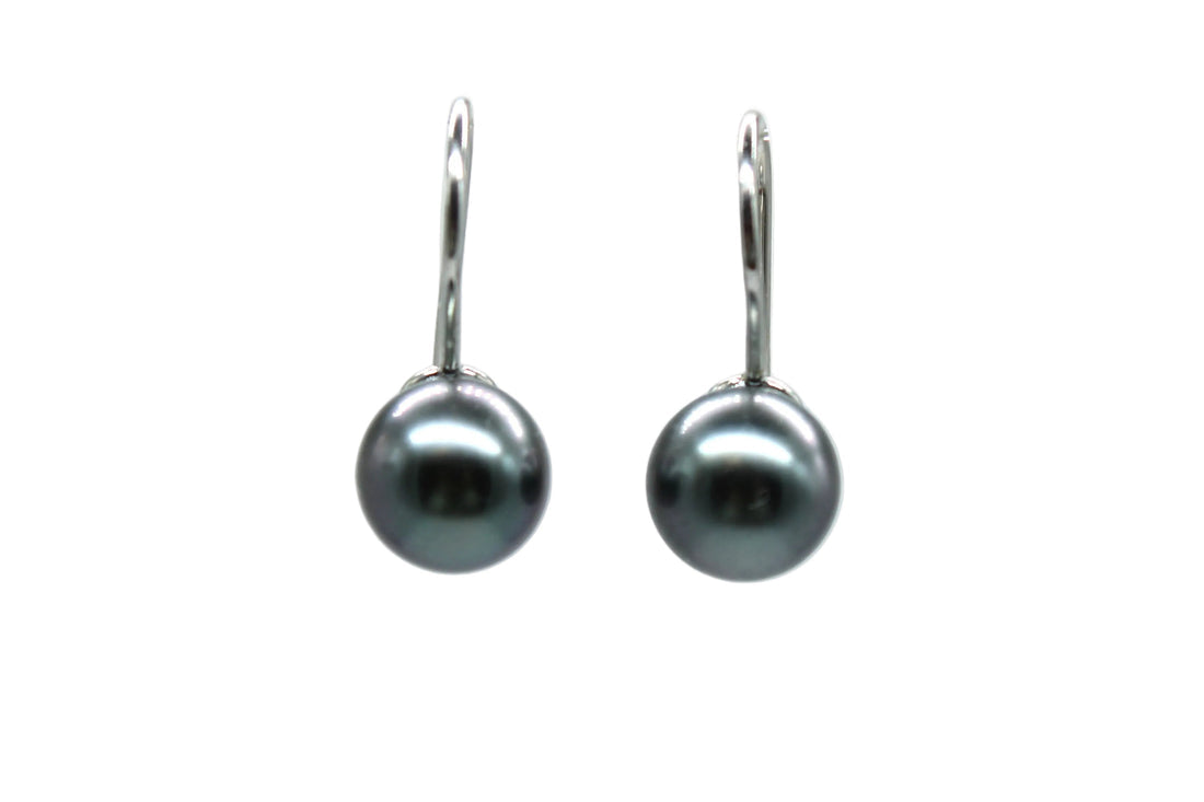 French Hook Earrings on 14K White Gold